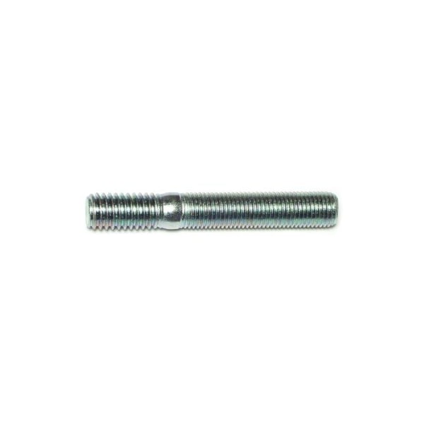 Midwest Fastener Double-End Threaded Stud, 7/16"-14 Thread to 7/16"-20 Thread, 3 in, Steel, Zinc Plated, 8 PK 73154 - main